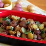 This roasted mini potatoes is an easy dish to prepare but it packs amazing flavor of garlic in a simple, one baking dish entree.