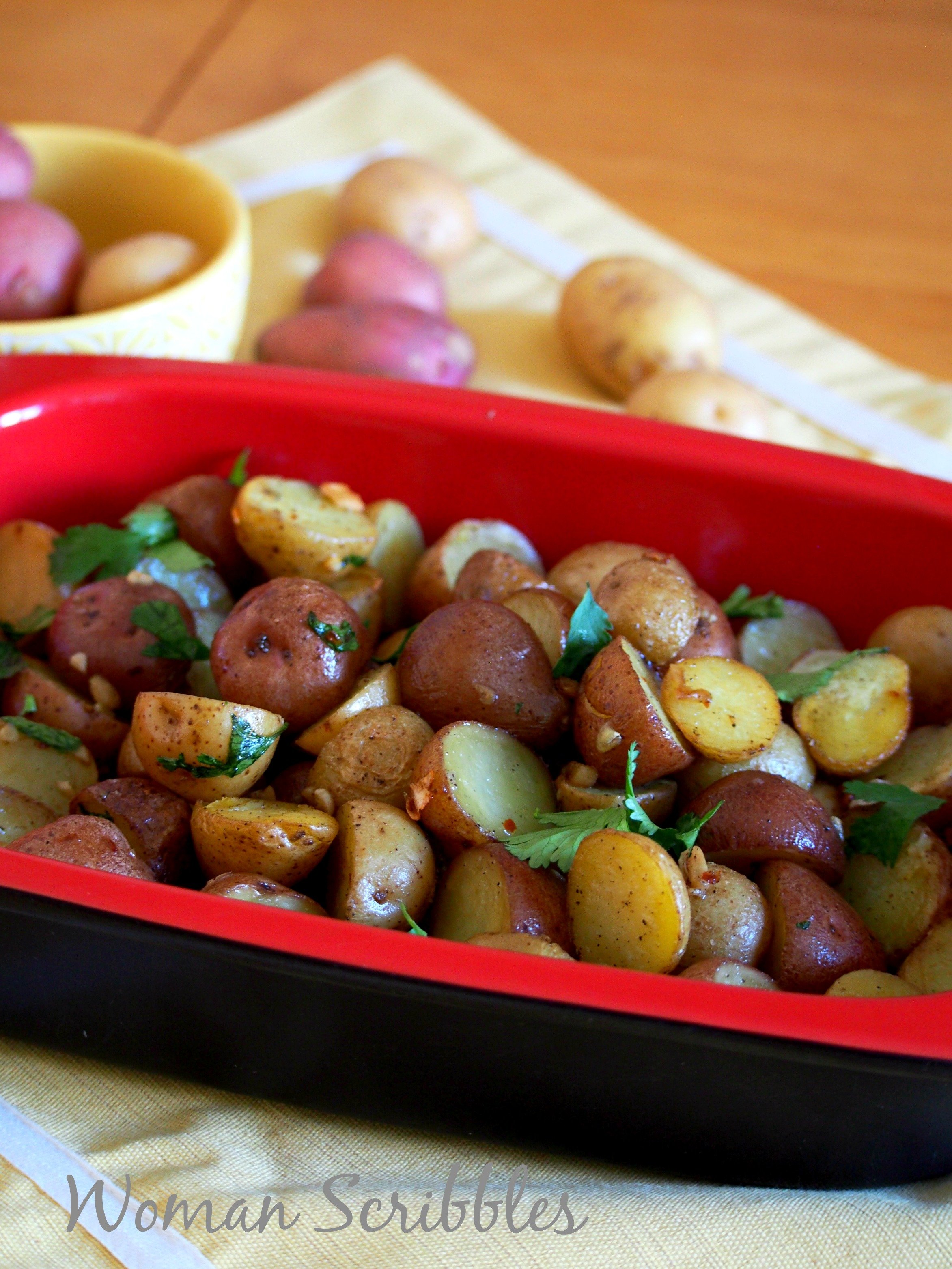 This roasted mini potatoes is an easy dish to prepare but it packs amazing flavor of garlic in a simple, one baking dish entree.