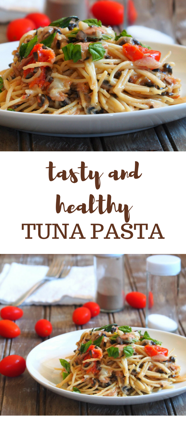 Serve this Tuna Pasta for a light, meat-free dish that is packed with flavor and texture. It is a simple and tasty dish that is ready in no time. #tunapasta #meat-free