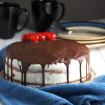 white chocolate cherry cake