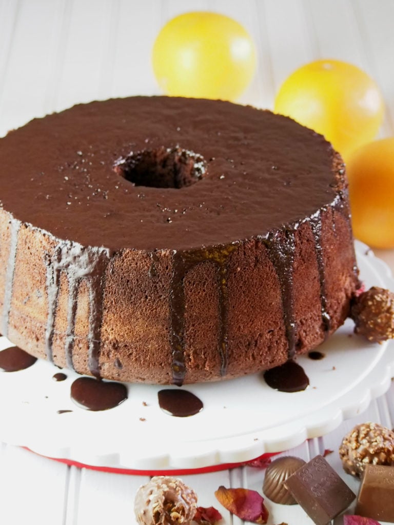 Looking for the best chocolate cake recipe? This one yields a simply flavorful chocolate chiffon cake with the most tender and moist crumbs.