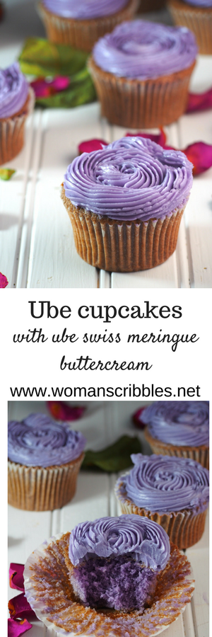 These ube cupcakes have soft and delicate crumbs with the perfect ube flavor. The Ube swiss Meringue buttercream is a creamy and perfect frosting to match.