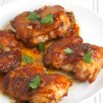 Soy Mustard chicken are fried pieces of chicken thighs smothered n a rich, sweet and salty sauce.