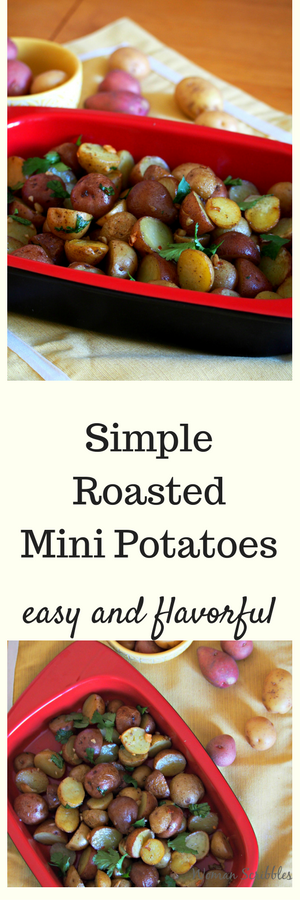 Tasty and garlicky roasted mini potatoes hat is easy and simple to prepare.
