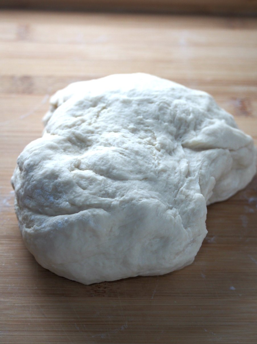The croissant dough, ready to be rolled out.