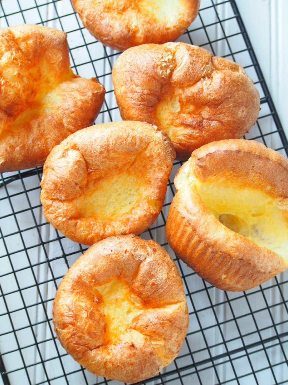 Enjoy these simple but delightful popovers as a sweet treat with maple syrup, whipped cream and fruits or as a side to a savory dish. 
