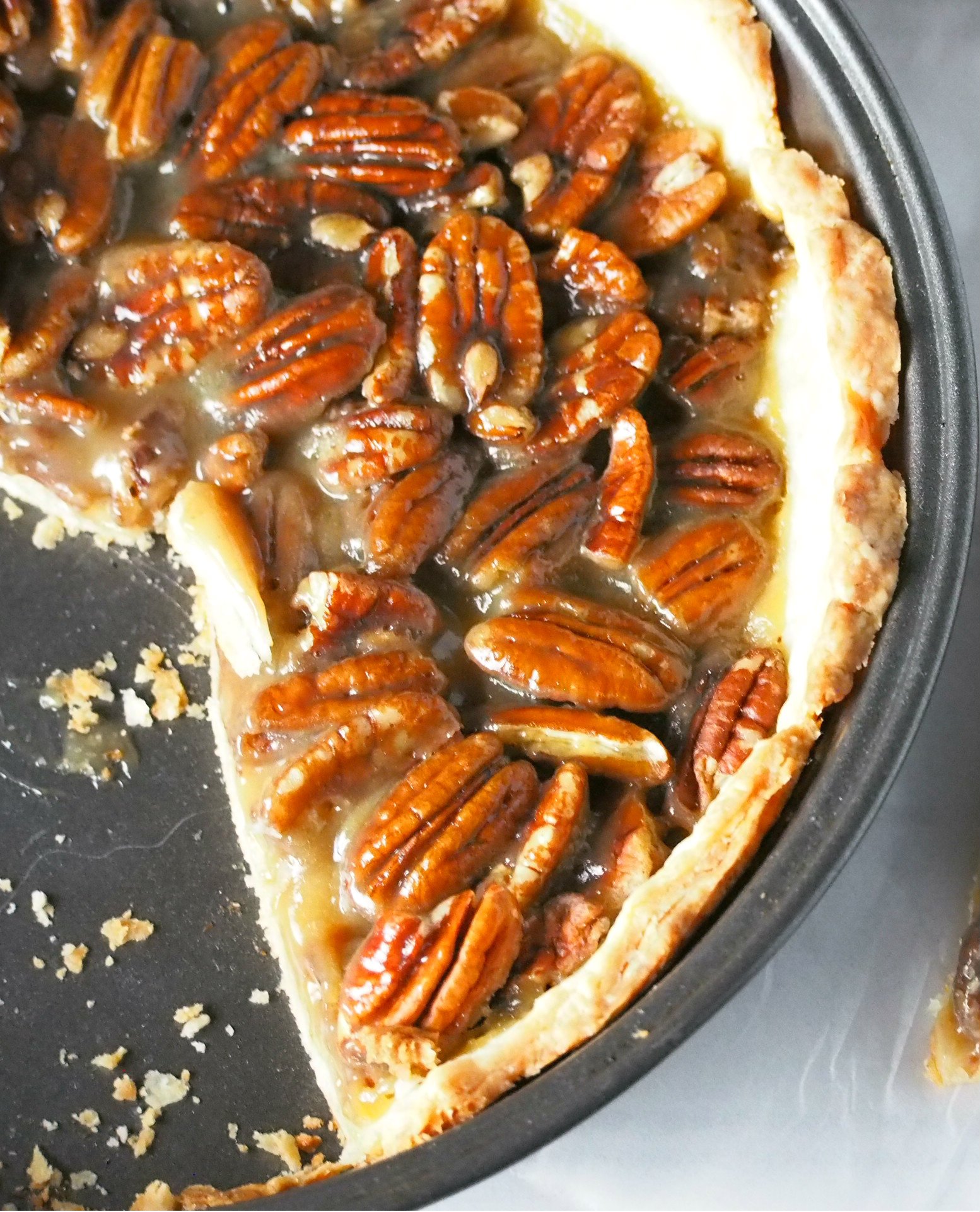 Make this easy Pecan Pie and indulge on these crunchy and sweet pecans nestled in a flaky cream cheese pie crust. This is ultimately a pecan overload dessert without being overly sweet and rich.