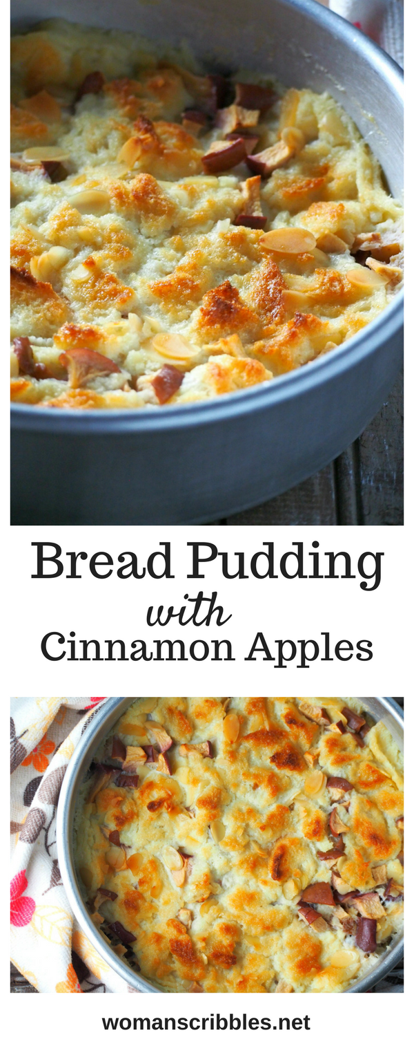 Looking for a bread pudding recipe that is both special and easy? Try this bread pudding with cinnamon apples and enjoy it warm with a scoop of ice cream.