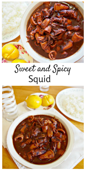 This sweet and spicy squid is a delicious way to serve squid with its tasty and rich sauce.