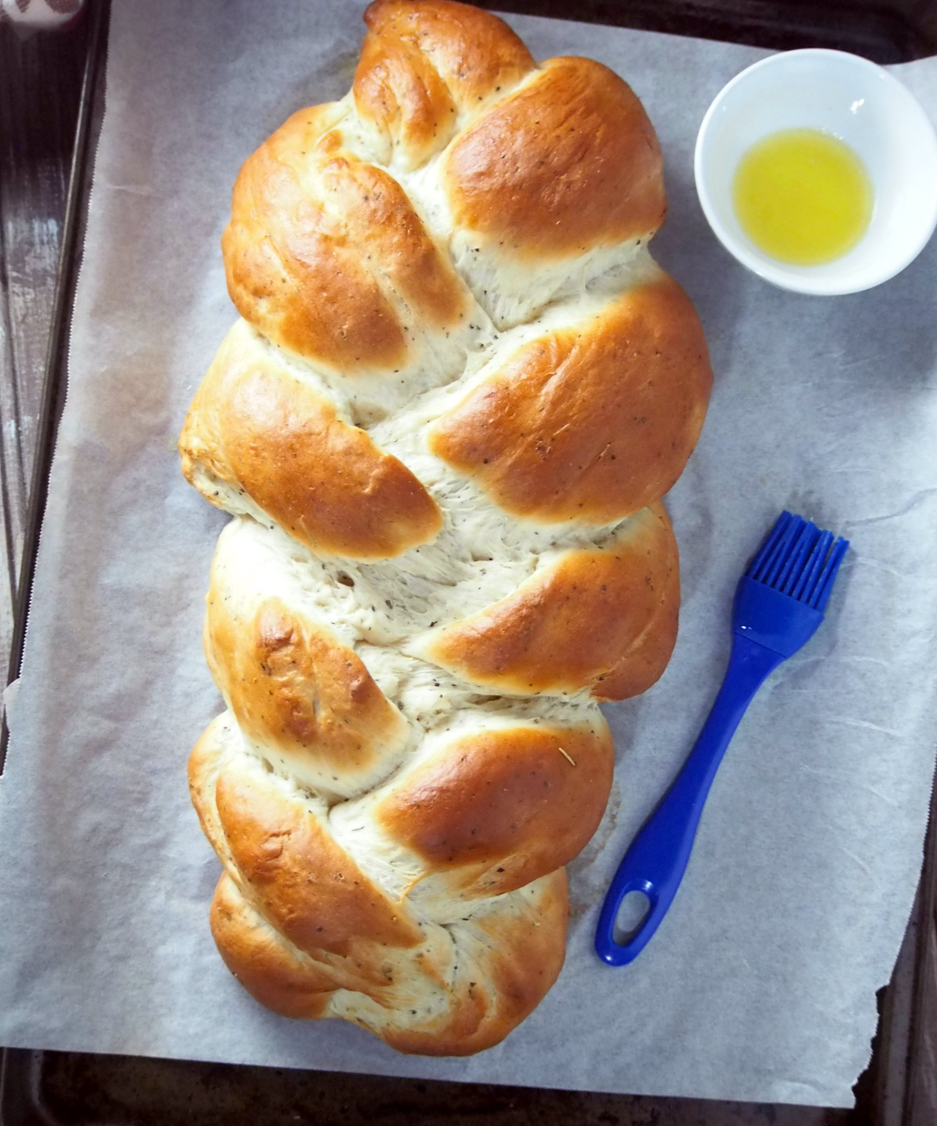 You will love this tasty garlic herb bread that is full of garlic flavor and infused with tasty herbs. This bread is perfect as a side or alone as a filling snack.