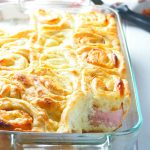 Flavorful, soft and garlicky ham and cheese rolls to fill you up at breakfast, lunch or snack time.