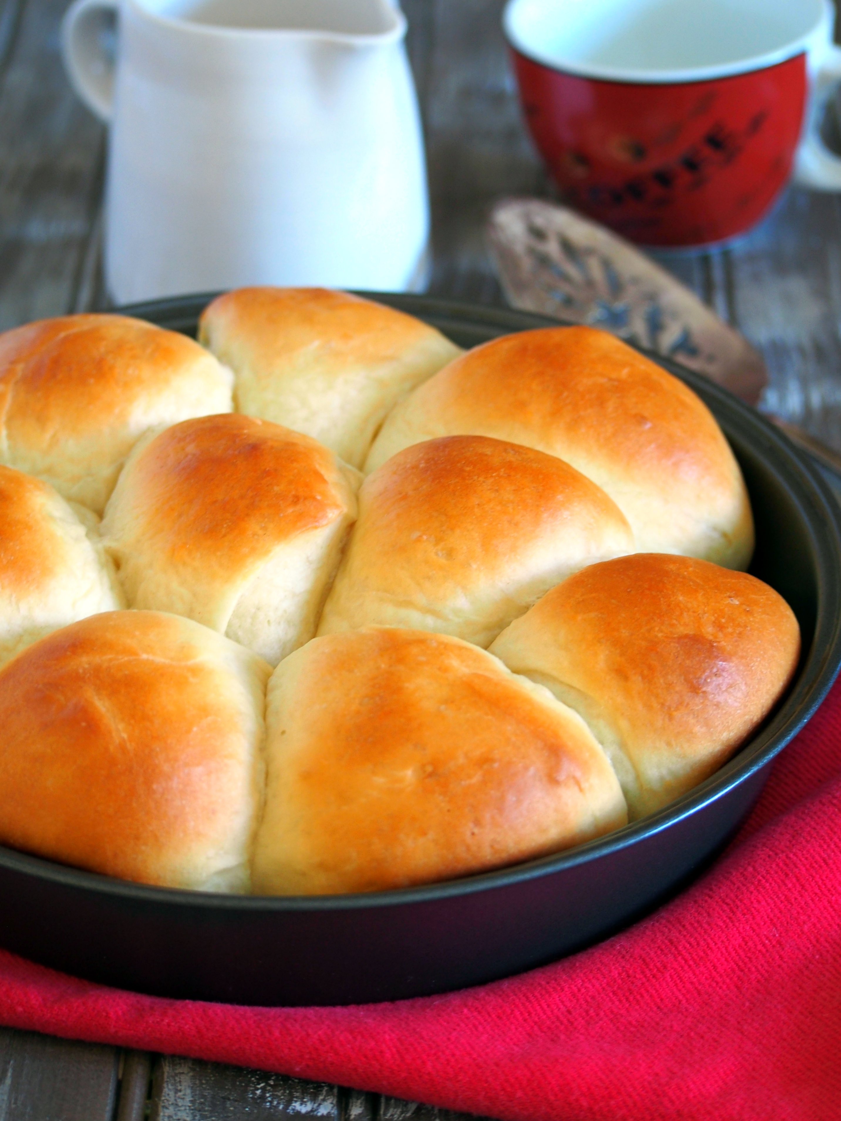 Japanese Milk Buns are soft and tasty dinner rolls perfect for eating on their own or with a pat of butter.