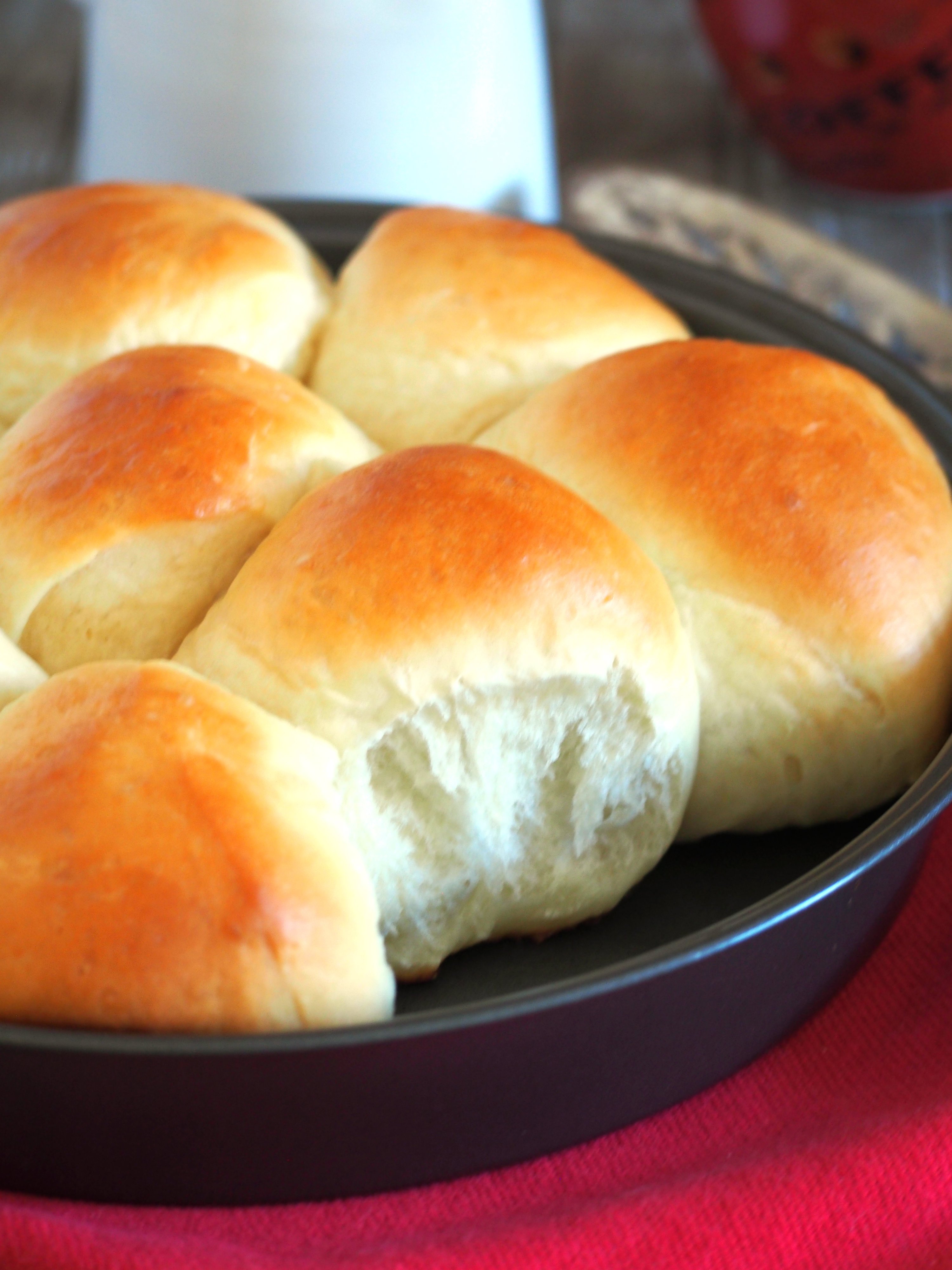 Japanese Milk Buns are soft and tasty dinner rolls perfect for eating on their own or with a pat of butter.