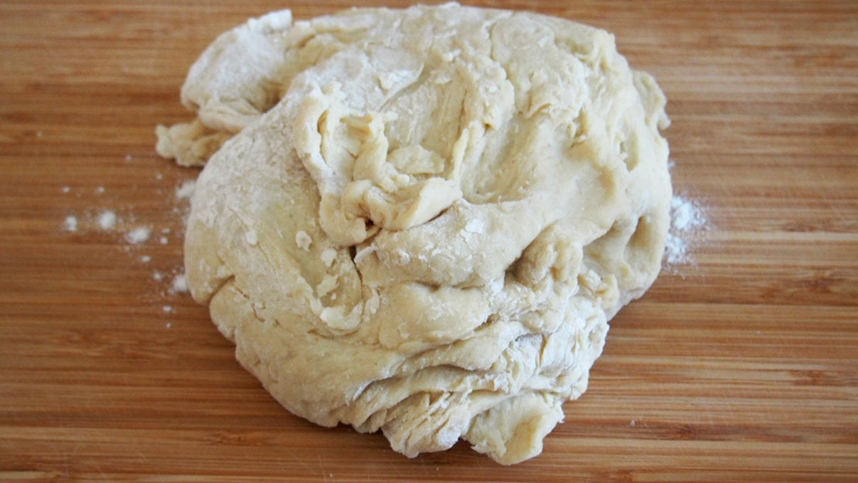 Finnish Pulla recipe, starting with the dough ready for kneading.