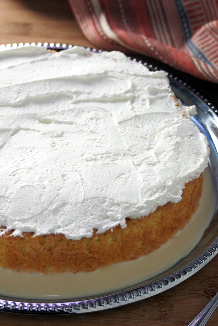 Tres Leches Cake is a heavenly indulgent sponge cake soaked in three types of milk. Very moist, delicate and creamy, this is a perfect dessert after a nice hearty meal.