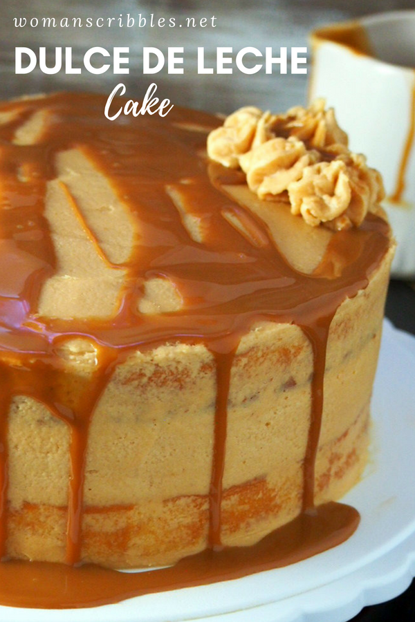 This delightful Dulce de Leche Cake features soft and moist butter cake layers filled and iced with heavenly sweet caramelized condensed milk frosting. You cannot resist the deep flavor of the luscious caramel sauce that is dulce de leche. #dulce de leche #condensedmilk #caramel