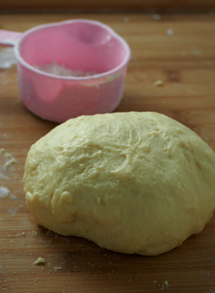 Kneaded dough of pineapple buns.