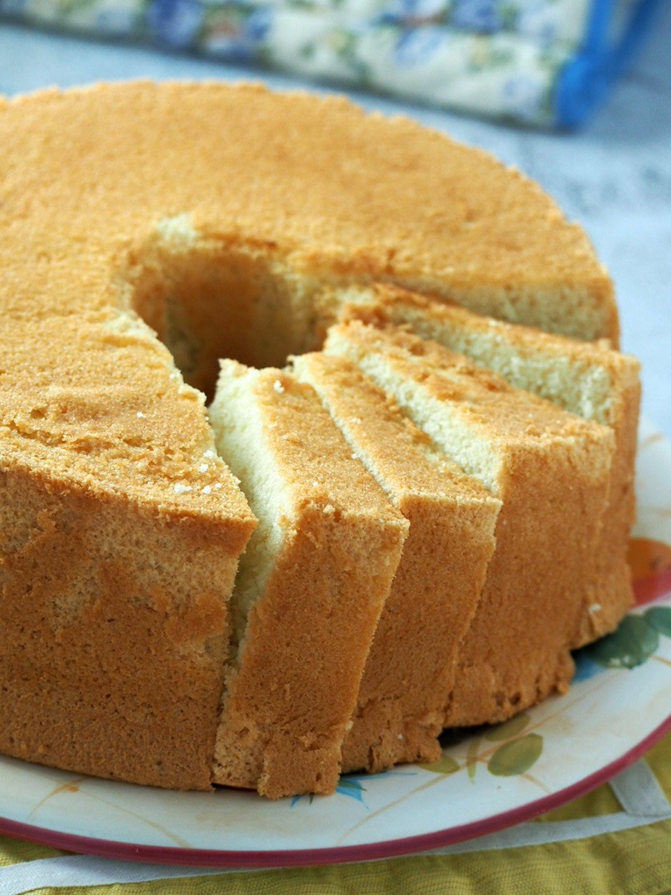 This Vanilla Chiffon Cake is light, airy and fluffy! Its totally perfect on its own but also great with your favorite glazes and frosting. 