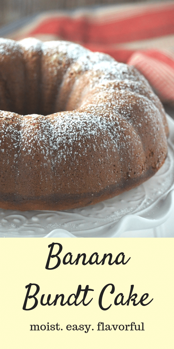 This is a simple Banana Bundt Cake with moist, flavorful crumbs, amazing texture from the walnuts and richness from the chocolate chips. #Bananacake #Bundtcake #bananabread | Woman Scribbles