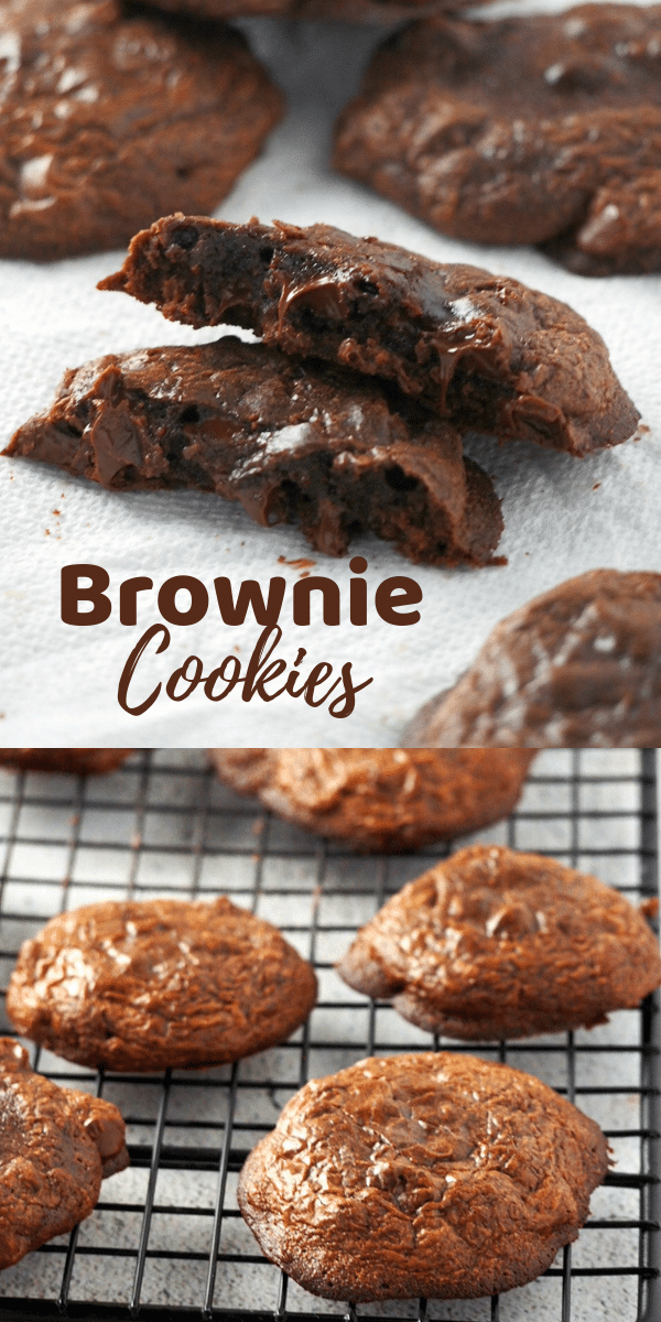 These brownie cookies pack ultimate chocolate goodness in the form of soft, gooey brownie bites! Total chocolate goodness! #Brownies #cookies #chocolates #chocolatebakedgoods | Woman Scribbles
