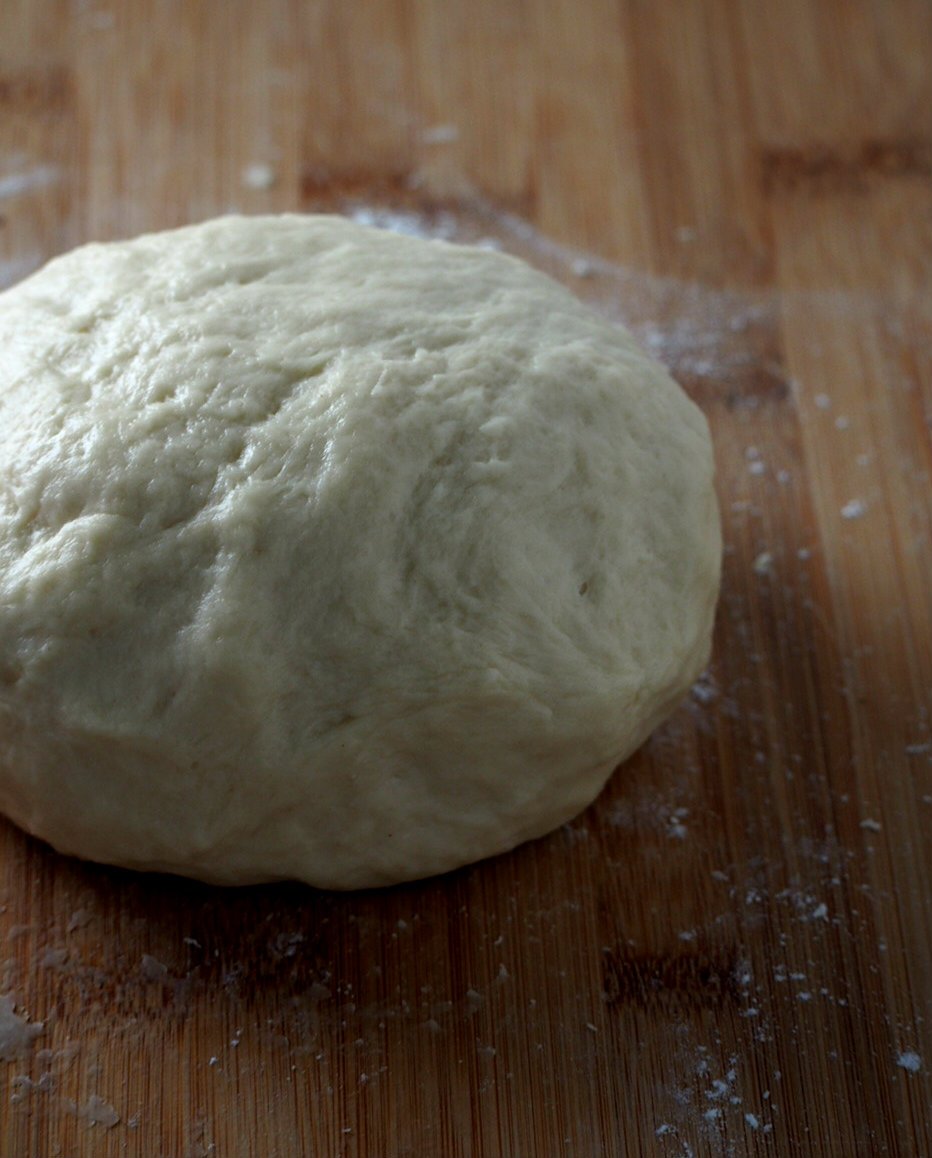 The kneaded dough of milk and sugar mini buns.