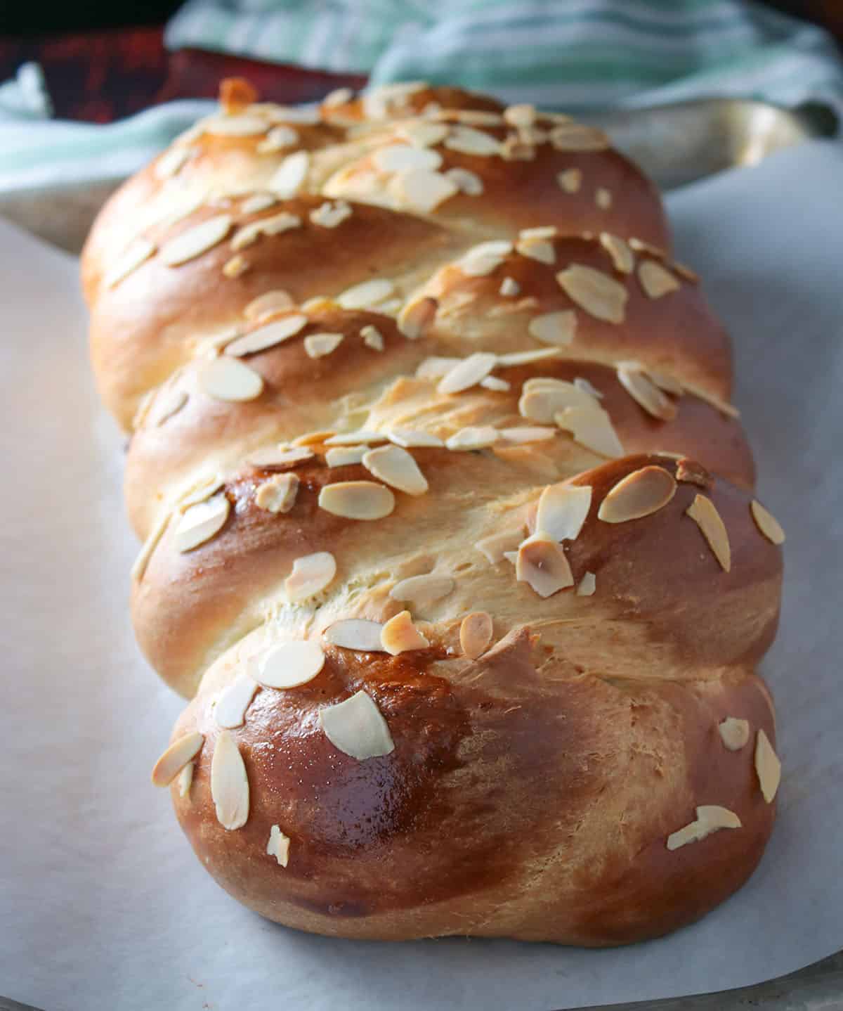 close up shot of Greek bread.