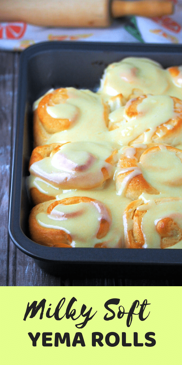 These yema rolls are tender and delicate bread slathered with a very creamy frosting that is primarily made with condensed milk. Sweet, milky and soft, these treats are just heavenly! #yema #condensedmilk #FilipinoBread #dulcedeleche | Woman Scribbles