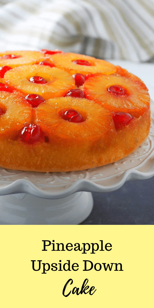 Pineapple Upside Down Cake is a classic dessert with the sweet medley of pineapples and cherries, a luxurious brown sugar topping and a soft chiffon cake base.  #pineapplecake #upsidedowncake #pineapples