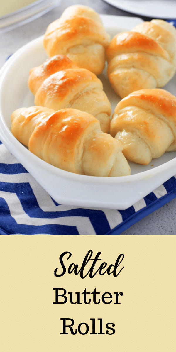 Buttery soft rolls with a hint of saltiness and a bit of sweetness, these Salted Butter Rolls are a perfect balance of flavors in every bite. #dinnerRolls #breadbuns #butterRolls