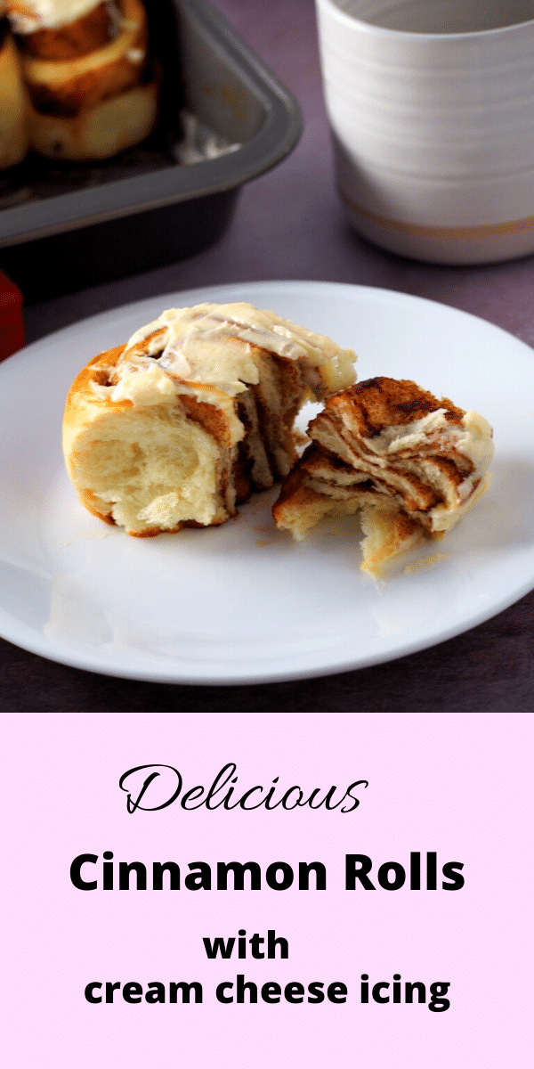 There is nothing like homemade soft and sweet cinnamon rolls slathered with a delightful cream cheese icing fresh and warm from the oven to brighten up your day.#cinnamonbuns #cinnamonrolls #sweetbread | Woman Scribbles