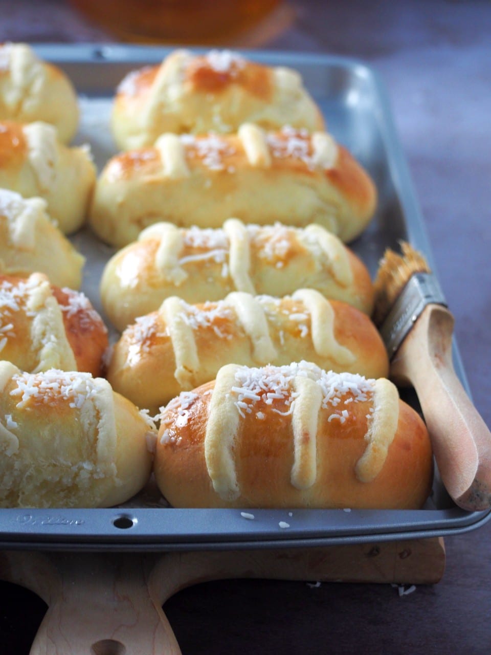 Coconut Buns with Sweet and Milky Coconut Filling
