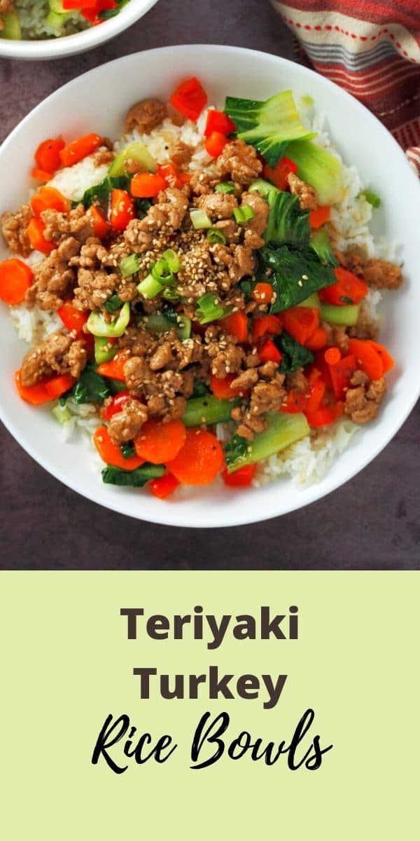 Teriyaki Turkey Rice Bowl is a delicious medley of tender-crisp vegetables, saucy meat and tasty rice all in one flavorful bowl. #teriyaki #turkey #hellofresh