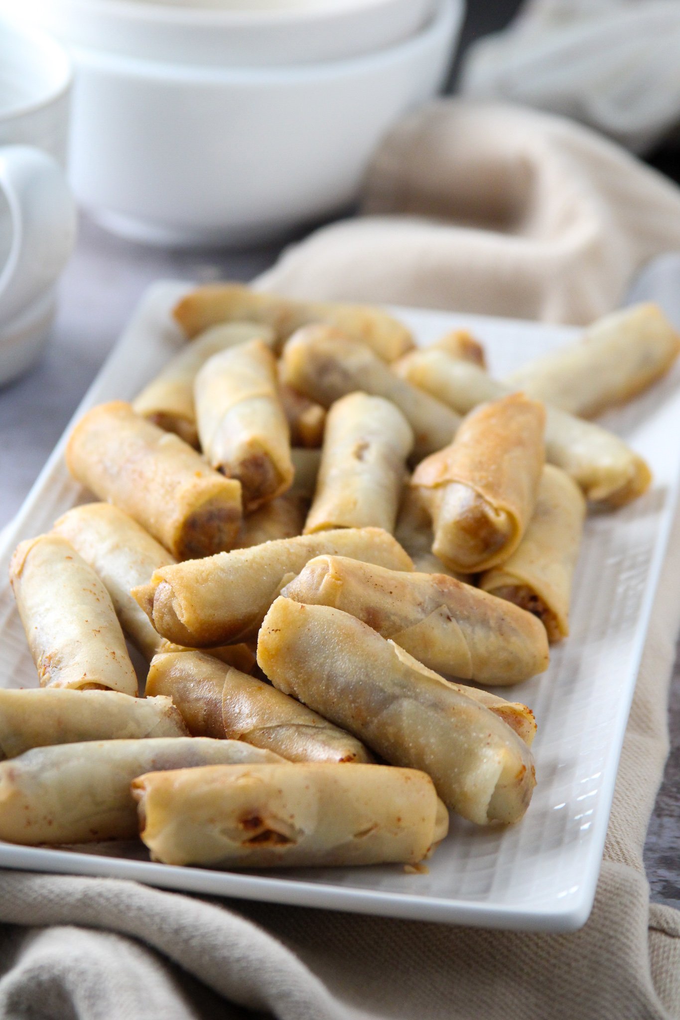 spring rolls on a plate