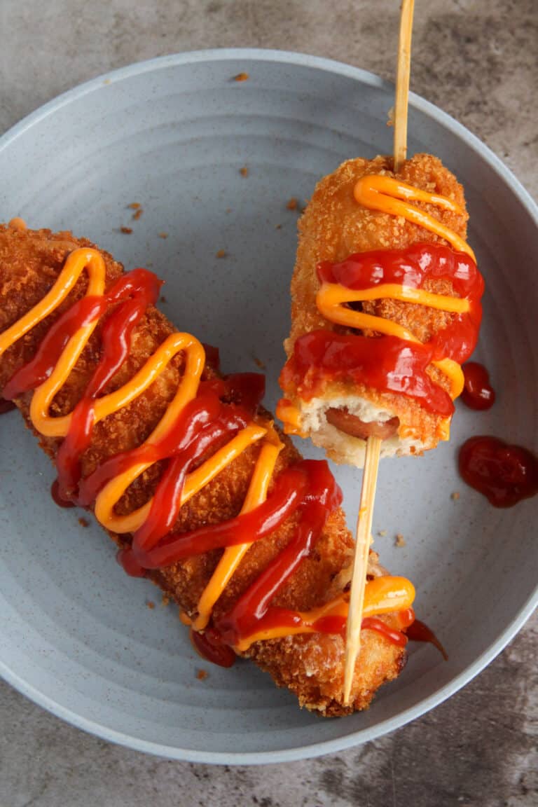 Korean Corn Dogs Woman Scribbles