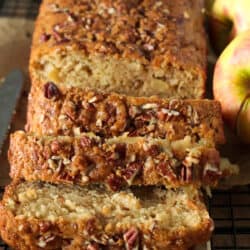 Apple Loaf Cake with  Sweet Pecans