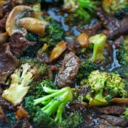 Beef Teriyaki with Mushroom and Broccoli