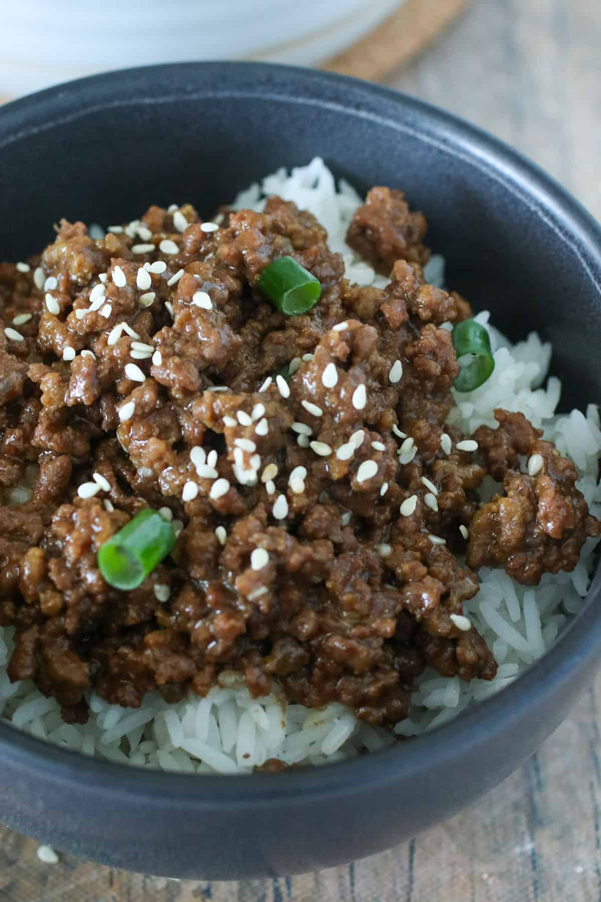Korean beef with rice.
