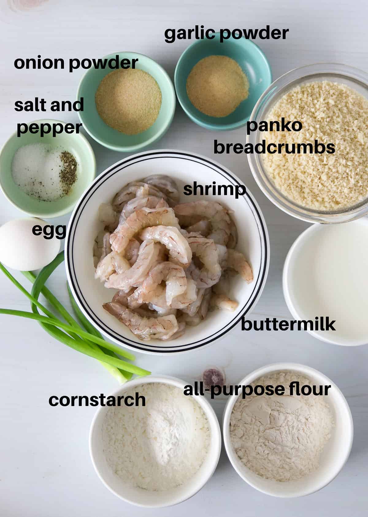 The ingredients for the Bang Bang Shrimp.