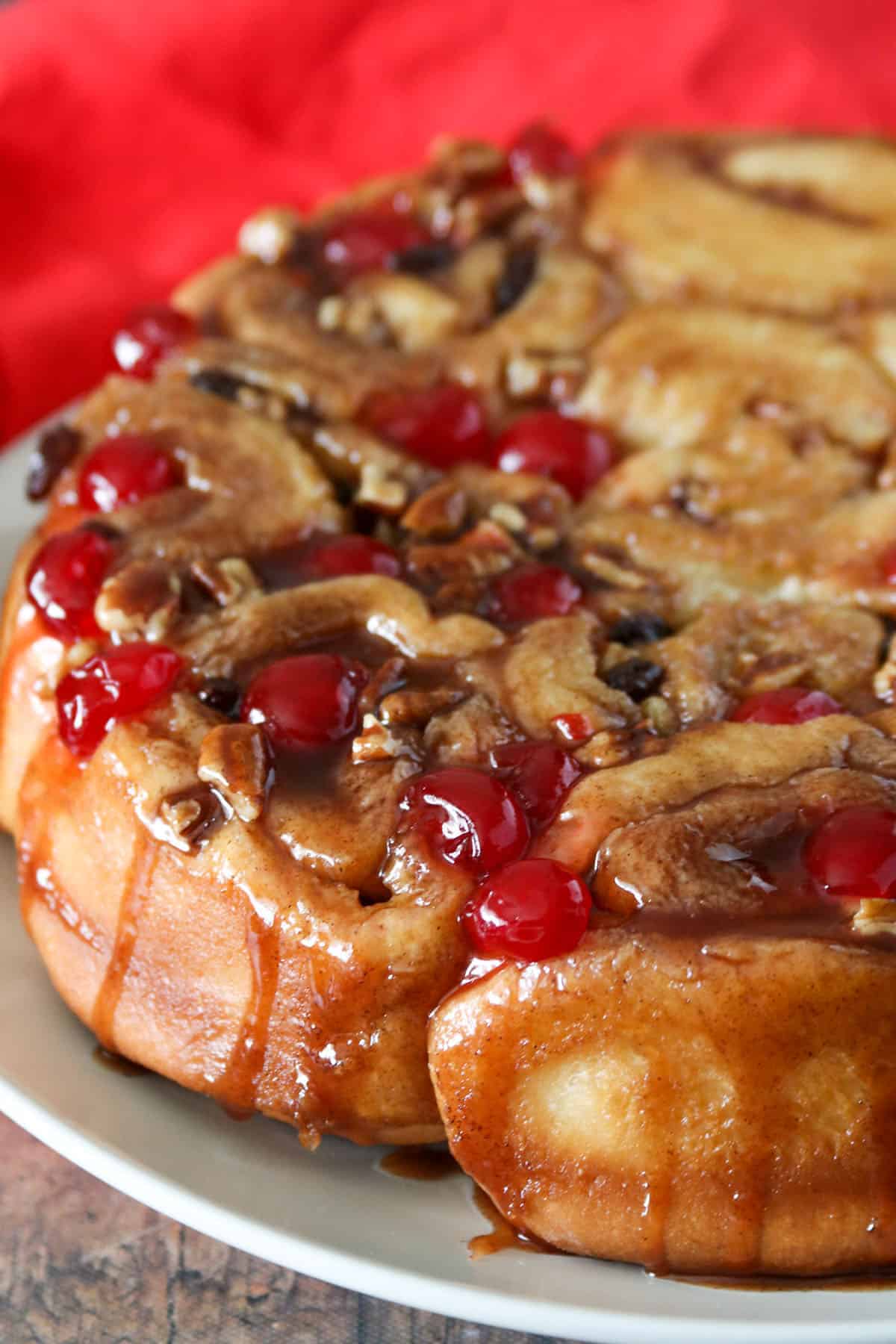 Chelsea buns close up shot.