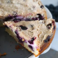Blueberry Sour Cream Coffee Cake with Buttery Crumbs