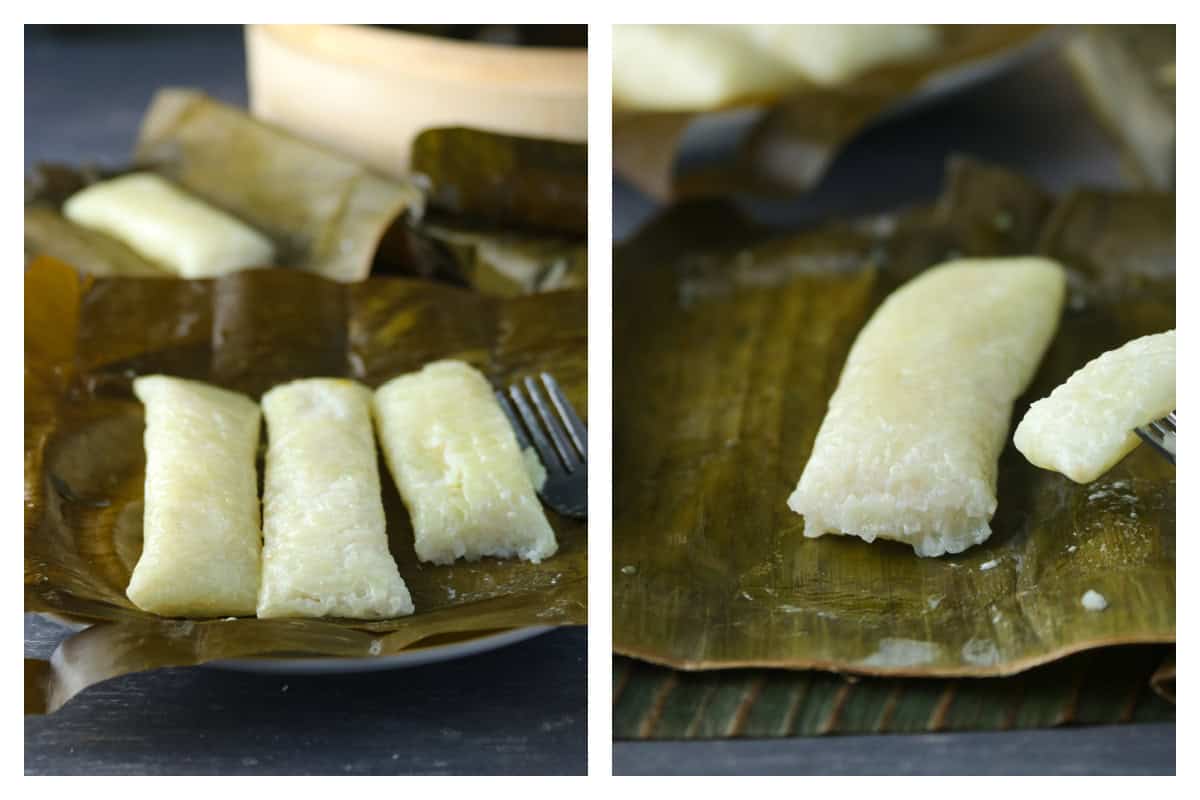 Suman Malagkit in banana leaves.